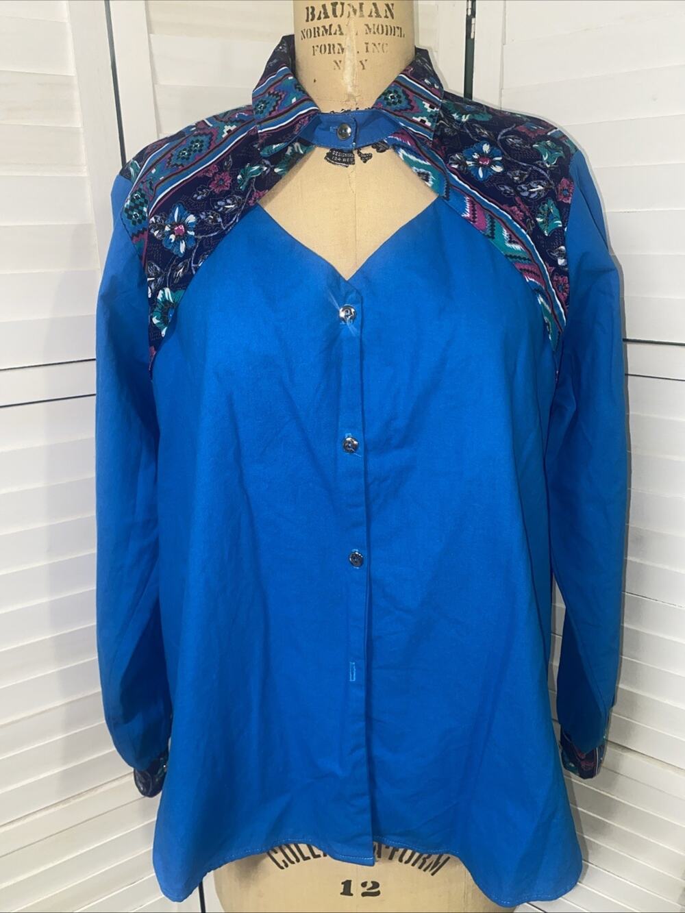 Vintage Ozark Mountain Western Blouse Women’s Cowgirl Western Rodeo Sz Large